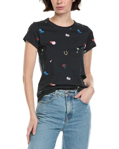 Rag & Bone All Over Rb Patch T-shirt In Black