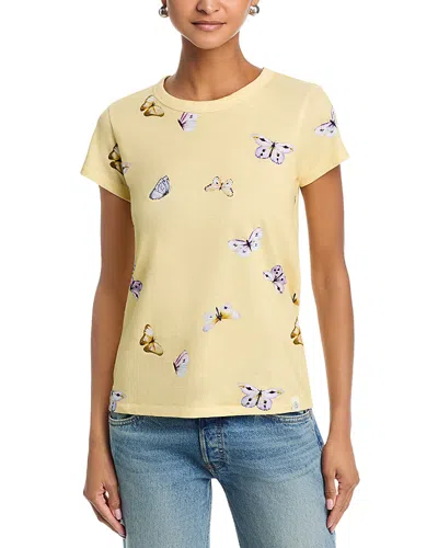 Rag & Bone All Over Tammy Butterfly Tee In Red