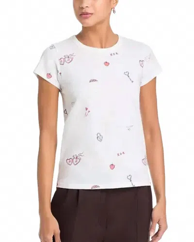 Rag & Bone All Over Valentines Tee In White
