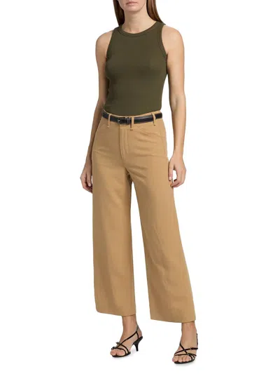 Rag & Bone Allison Linen Pants In Fawn In Beige