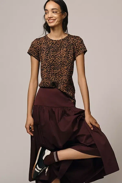 Rag & Bone Allover Leopard Print Tee In Brown