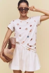 Rag & Bone Short-sleeve Allover Seashell Tee In White