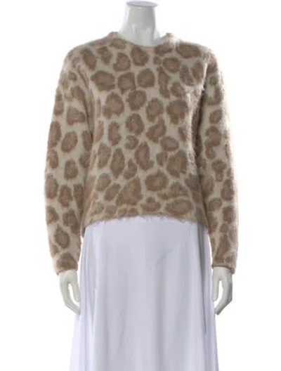Pre-owned Rag & Bone Alpaca Animal Print Sweater In Neutral