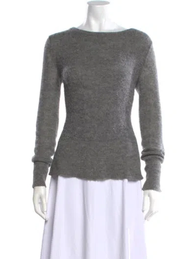 Pre-owned Rag & Bone Alpaca Bateau Neckline Sweater In Gray