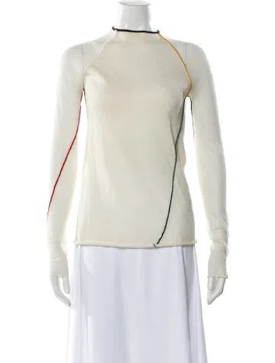 Pre-owned Rag & Bone Alpaca Colorblock Pattern Sweater In Neutral