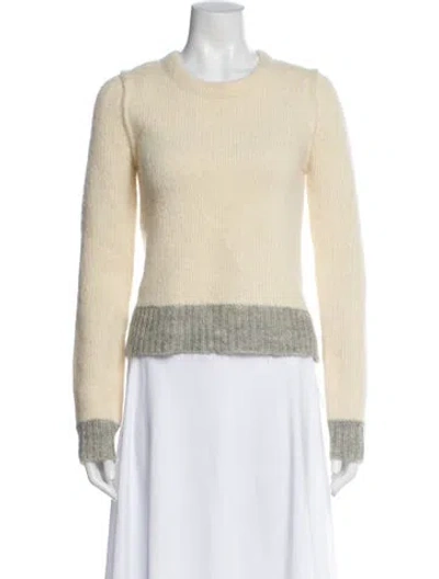 Pre-owned Rag & Bone Alpaca Colorblock Pattern Sweater In Neutral
