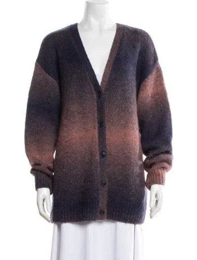 Pre-owned Rag & Bone Alpaca Colorblock Pattern Sweater In Purple