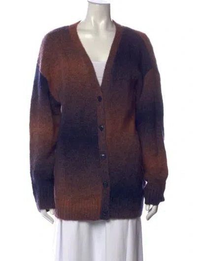 Pre-owned Rag & Bone Alpaca Colorblock Pattern Sweater W/ Tags In Purple