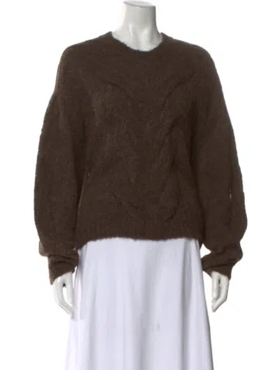 Pre-owned Rag & Bone Alpaca Crew Neck Sweater In Brown