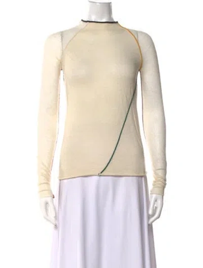 Pre-owned Rag & Bone Alpaca Mock Neck Sweater In Neutrals