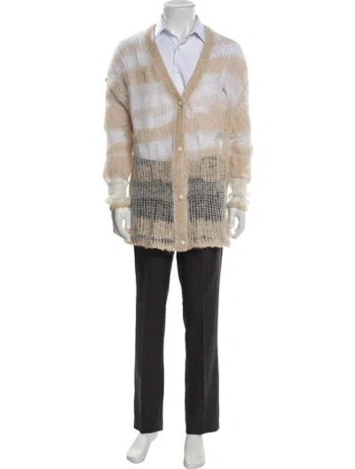 Pre-owned Rag & Bone Alpaca Striped Cardigan W/ Tags In Neutral