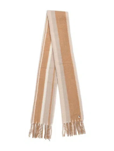 Pre-owned Rag & Bone Alpaca Striped Scarf W/ Tags In Neutrals