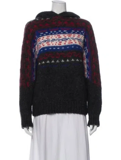 Pre-owned Rag & Bone Alpaca Striped Sweater In Gray