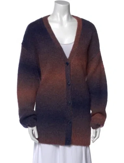 Pre-owned Rag & Bone Alpaca Striped Sweater In Purple