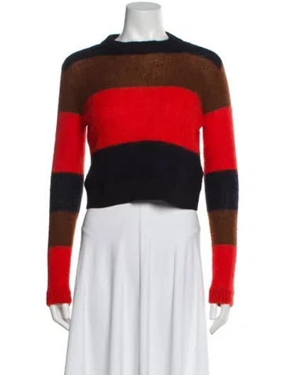 Pre-owned Rag & Bone Alpaca Striped Sweater In Red