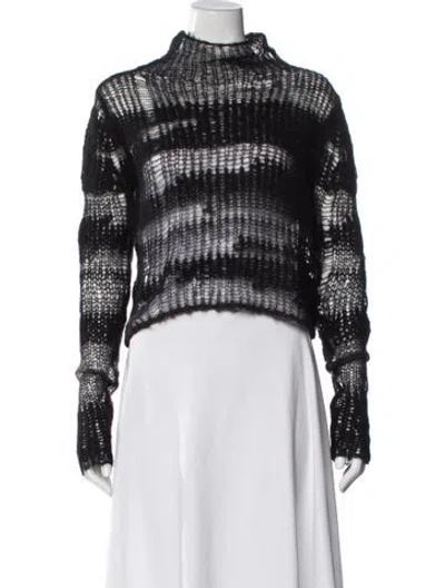 Pre-owned Rag & Bone Alpaca Striped Sweater W/ Tags In Black