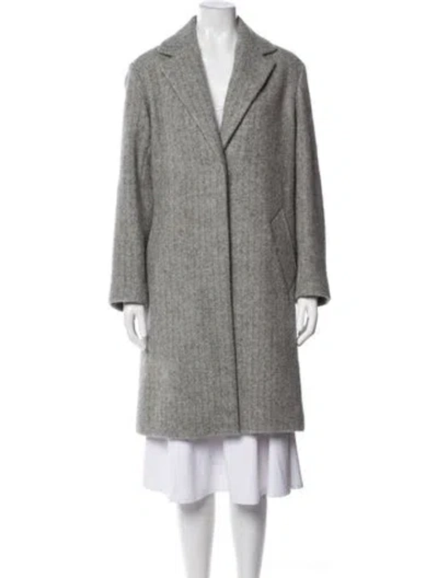 Pre-owned Rag & Bone Alpaca Tweed Pattern Coat In Grey