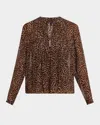 Rag & Bone Amaris Pintuck Top In Brown