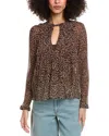 Rag & Bone Amaris Silk-blend Top In Brown