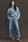 Rag & Bone Andi High-rise Crop Wide-leg Jeans In Blue