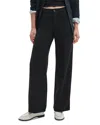 Rag & Bone Irina Contrast Stitch Straight Leg Ponte Pants In Black