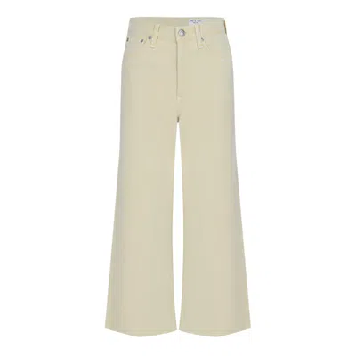 Rag & Bone Andi High-rise Ankle Wide Leg Pants In Neutral