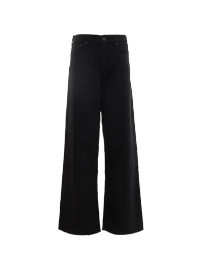 Rag & Bone Andi Wide-leg Jeans In Black