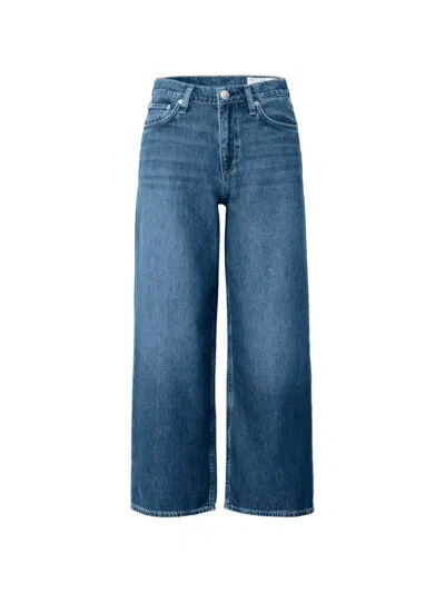 Rag & Bone Andi Ankle Wide Jeans In Blue