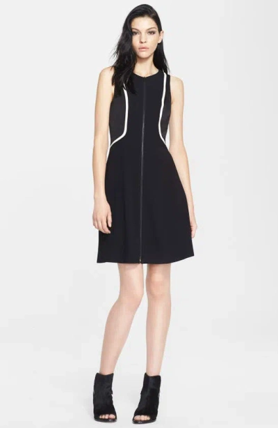 Rag & Bone 'andrea' Front Zip Dress In Black