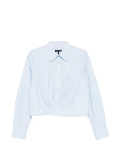 Rag & Bone Andy Twisted Shirt In Blue