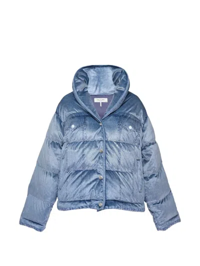 Rag & Bone Angie Cropped Puffer Jacket In Blue
