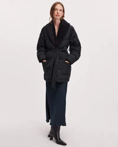 Rag & Bone Angie Long Down Jacket In Black