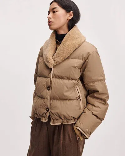 Rag & Bone Angie Puffer Jacket In Khaki