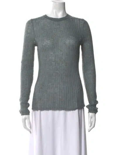 Pre-owned Rag & Bone Angora Crew Neck Sweater In Green