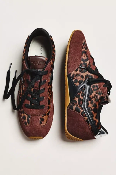 Rag & Bone Animal Retro Runner Slim Ultra Sneakers In Brown