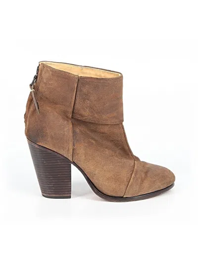 Pre-owned Rag & Bone Ankle Boots In Brown