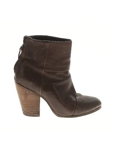 Pre-owned Rag & Bone Ankle Boots In Brown