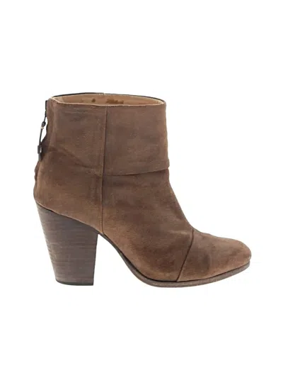 Pre-owned Rag & Bone Ankle Boots In Brown