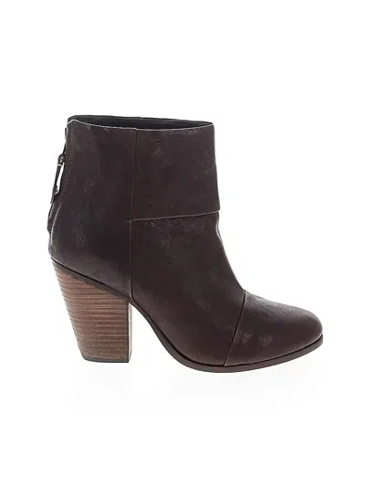 Pre-owned Rag & Bone Ankle Boots In Brown
