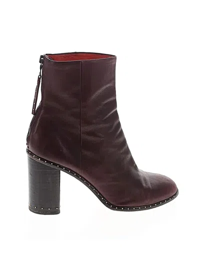 Pre-owned Rag & Bone Ankle Boots In Burgundy