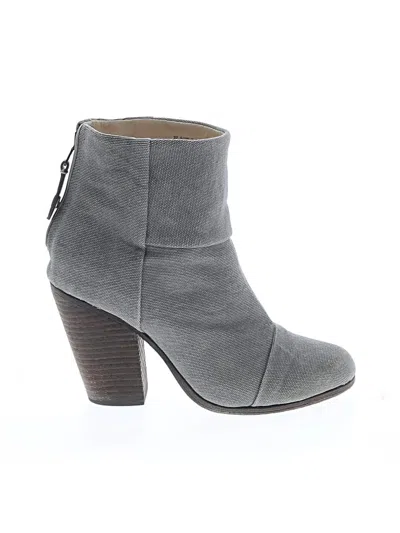 Pre-owned Rag & Bone Ankle Boots In Gray
