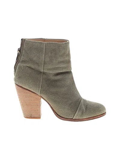 Pre-owned Rag & Bone Ankle Boots In Green