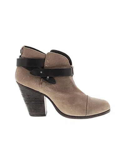 Pre-owned Rag & Bone Ankle Boots In Tan