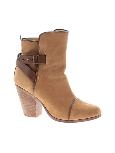 Pre-owned Rag & Bone Ankle Boots In Tan