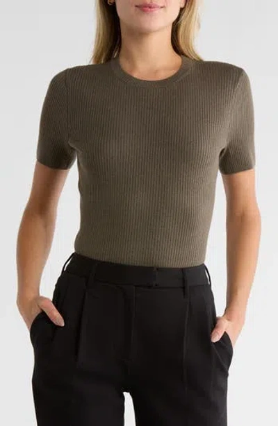 Rag & Bone Annalise Rib T-shirt In Gray