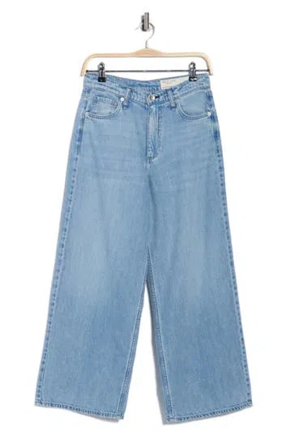 Rag & Bone Annie High Waist Crop Wide Leg Jeans In Blue