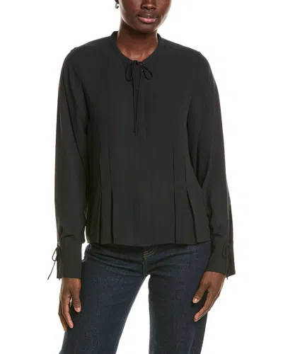 Rag & Bone Arden Pleated Blouse In Black