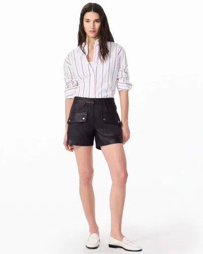 Rag & Bone Aria Leather Shorts In Brown