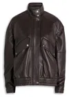Rag & Bone Aria Panelled Leather Bomber Jacket In Black