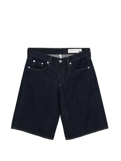 Rag & Bone Ariel Buttoned Shorts In Blue